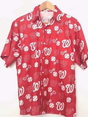 Washington Nationals Hawiian Shirt sz S